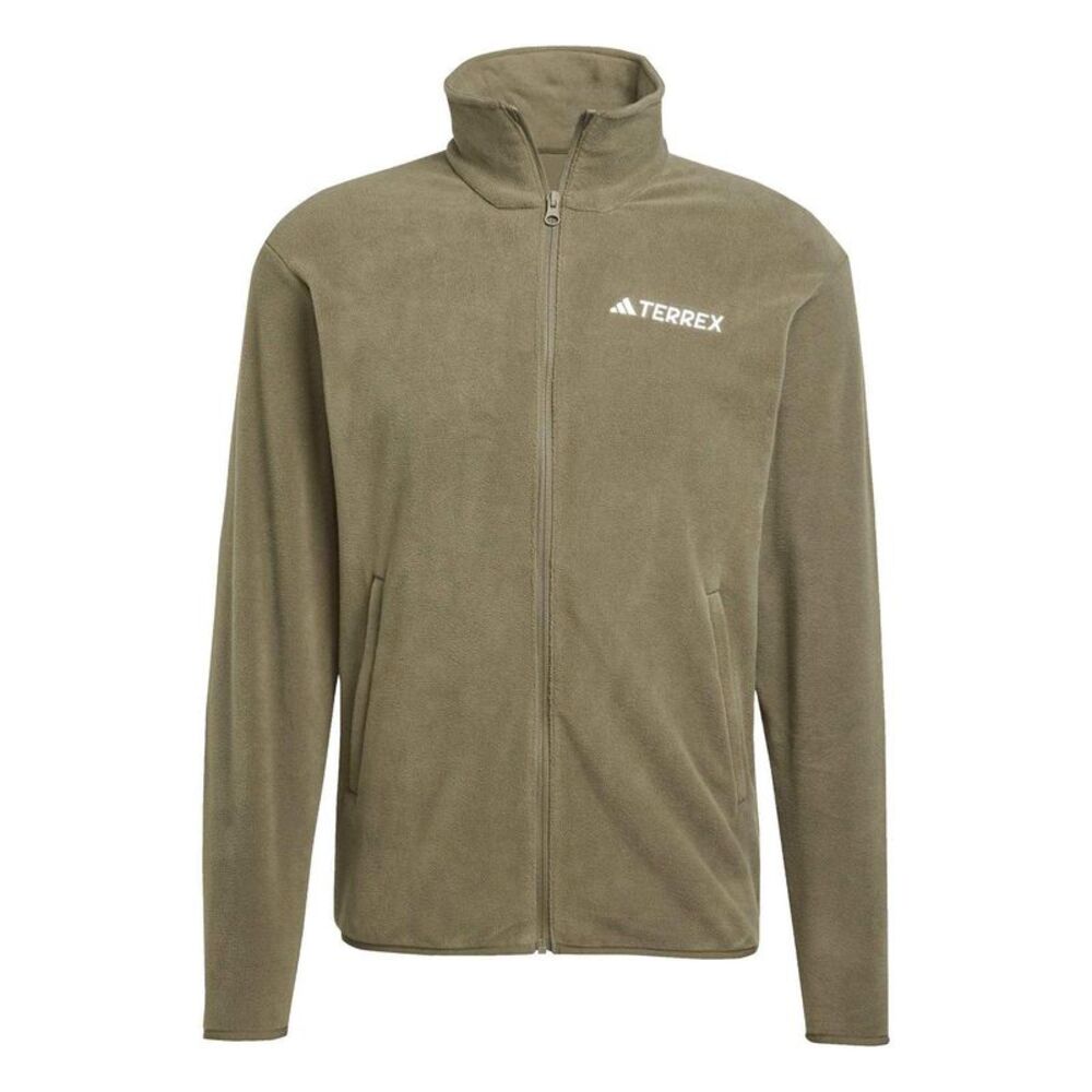Adidas Mens Multi Essentials Full Zip Fleece Jacket / Olive